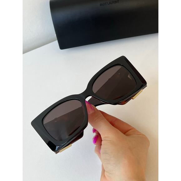 NEW Saint Laurent SLM119 Blaze Black Havana Brown Sunglasses - Picture 5 of 9